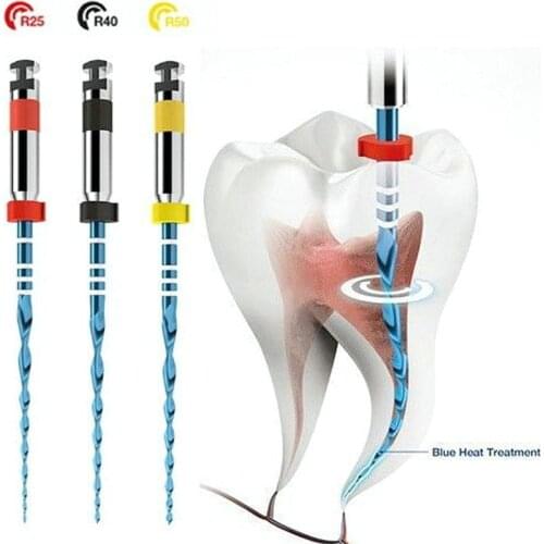Dental Instrument Reciprocate Blue Files Heat Activation Engine Use Soft Rotary Files Endondontic Root Canal NITI Dentist Tool