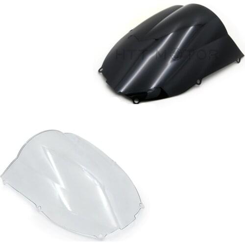Smoke Black or clear Double Bubble Windscreen Windshield for 00-2002 Kawasaki Ninja ZX6R aftermarket motorcycle parts 2000 2001
