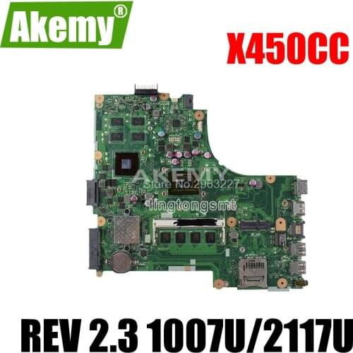 X450CC motherboard 1007u/2117U GT 720M REV2.3 For Asus X450CC laptop motherboard X450CC Mainboard test 100% ok