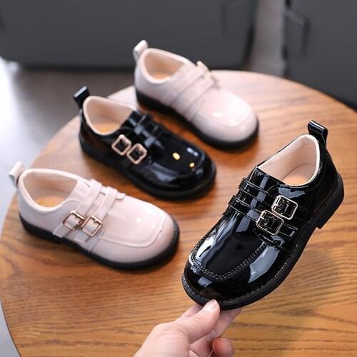 Bright Leather Shoes for Children Kids Formal Leather Shoes for Wedding Party Talk Show Dancing Fashion Soft Shoes for Boys Girl