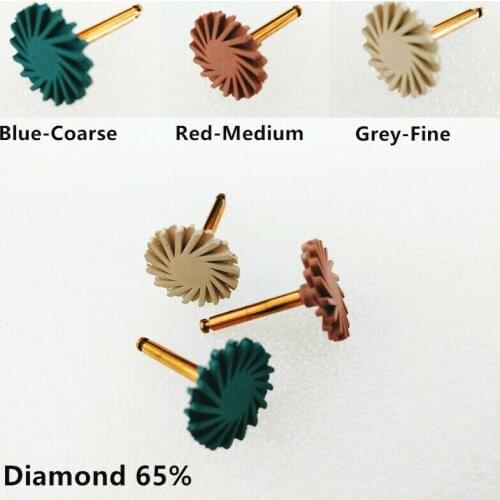 1Kit/6Pcs Sof-Lex Spiral Finishing Polishing Wheel Dental Composite Cosmetic Diamond 65