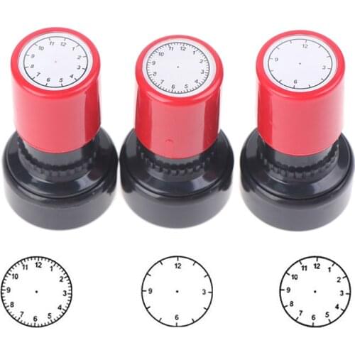 1 PC Learning Recognition Teacher Teaching Seal Clock Dial Stamps Primary School Seal Kids Children Toys 30mm In Diameter New