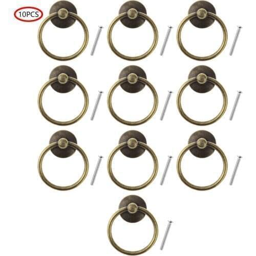 10 Zinc Alloy Knob Handle Door Hardware for Drawer Cabinet Closet Decor Furniture Mounting Screws Antique Door Pulls Handle Knob