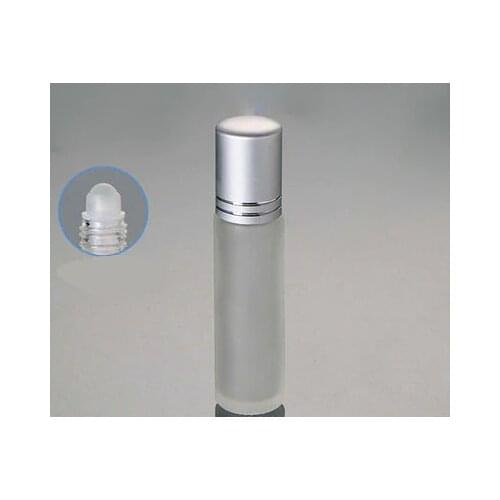 10ml frosted transparent roll ball bottle f eye cream perfume essentical oil deodorant silver cap Cosmetic Packaging glass
