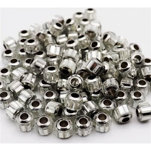 10pcs White Crystal Glass European Beads fit for Pandora Bracelet Bangle Pendants Necklace for DIY Jewelry Making Accessores