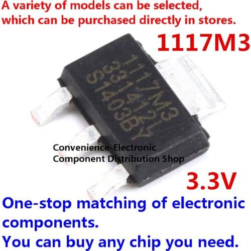 10PCS/PACK 1117M3 SMD 1117M3-3.3V 3.3V Patch SPX1117M3-L-3.3/TR three-terminal voltage regulator LDO 800mA3.3V SOT-223