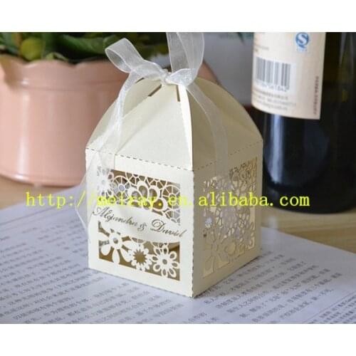 200 pcs/lot laser cut paper mini boxes for wedding favors