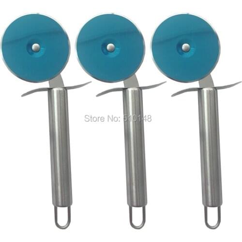3 Pieces In Pizza Wheel Cutter For Cookie Pie Slicer With Handle Stainless Steel Pizza Tool Equipment