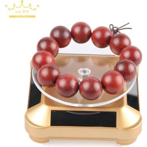 360 Turntable Rotating Jewelry Watch Ring Phone Stand Display Jewelry Organizer Hard Display Stand Solar Showcase