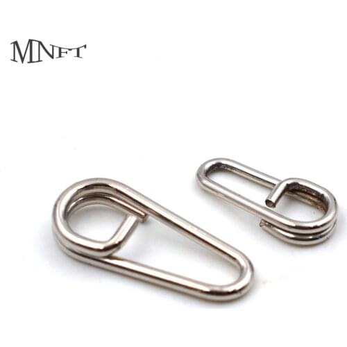MNFT 50Pcs Fishing Bent Head Oval Split Rings 16mm 21mm Lure Fishing Tackle Steel Fishing Lures Split