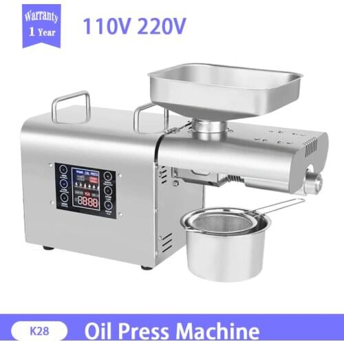 K28 Automatic Oil Press Household Peanut Oil Press Cold Press Oil Machine FLaxseed Oil Extractor 1500W