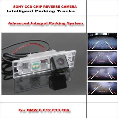 Car Rear Camera For BMW 6 Series F12/F13 F06 2012-2015 Intelligent Parking Tracks Reverse Back HD SONY NTSC RCA AUX CAM