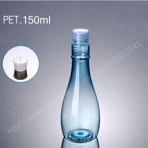 Free Shipping 500pcs 150ML Pure Lotion Bottle Lotion Lotion Blue Gourd Bottle 150 cc Toner Plastic Cosmetic Packaging bottle