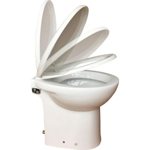One piece Toilet with Macerator Built Into the Base, White