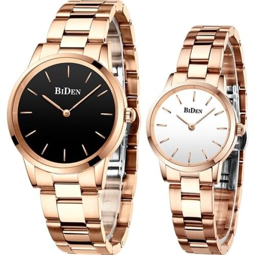 BIDEN 2021 Fashion Couple Watch Men and Women Watch ChronographQuartz watch Valentines Day Gift
