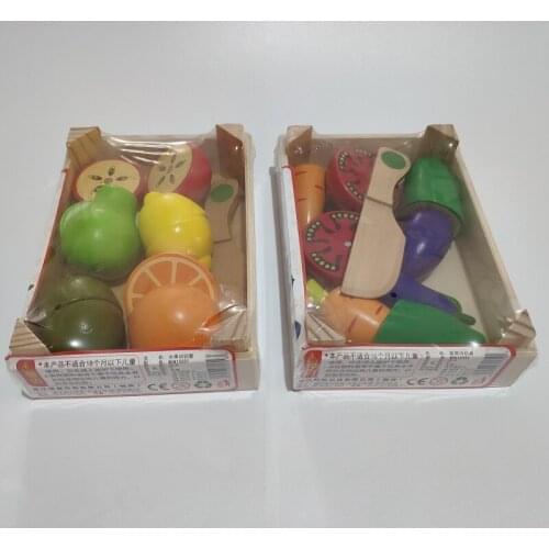 Fly AC Wooden Kitchen Toys Pretend to play Cutting Fruit Vegetables Kids Wooden baby early education toys Birthday Gift