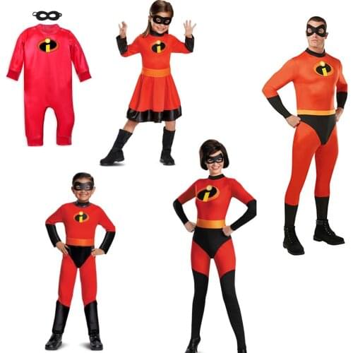 Baby Adult Boys Girls Jack Cosplay Costume Halloween Clothing Family Garment Mr. Incredible 2 jumpsuit Costume toddllers