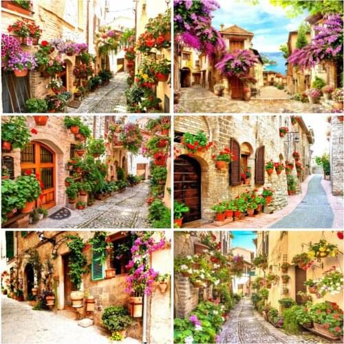 EverShine Diamond Painting Landscape Cross Stitch Diamond Embroidery Full Square Drill Flower Needlework Street Rhinestones Art