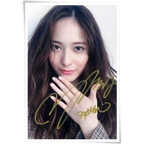 F(x) FX Krystal Autographed with pen photo picture 4*6inches new korean freeshipping 11.2016 05