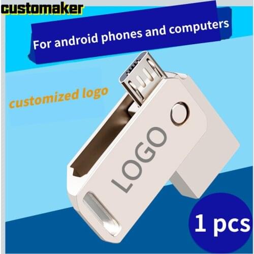 1pcs customized logo flex 2-in-1 fast 16g Usb flash drive for android phones and computer company activity gifts holiday gifts