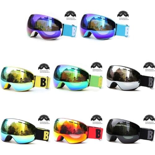 Ski Goggles Detachable Anti Fog UV400 Wide View Lens Big Glasses Skiing Snowboard Snowmobile Skate Eyewear for Men Women