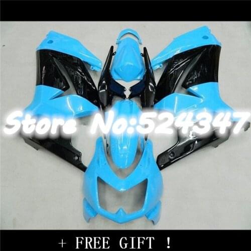 Motorcycle Fairing For Kawasaki Ninja ZX10R 2006 2007 Light blue black ZX 10R ZX 10 R 06-07 06 07 Aftermarket Motorcycl-Nn