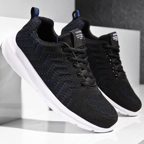 Men Shoes 2021 New Arrival Comfort Breathable Casual Gym Shoes Mens Summer Net Shoes 39-48 Big Size Boy Black Running Shoes