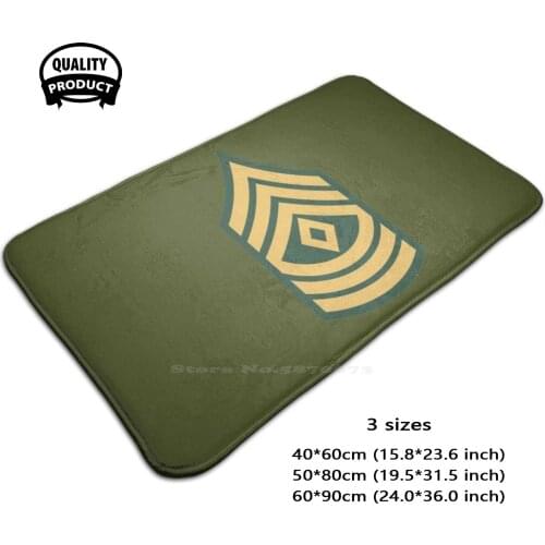 United States Us Army Military Rank - First Sergeant E8 3D Soft Non-Slip Mat Rug Carpet Foot Pad Usa United States Military