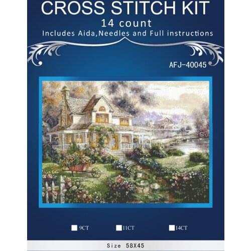 Oneroom Needlework,Embroidery,DIY Landscape Painting,Cross stitch,kits,14ct Outside world Cross-stitch,Sets For Embroidery