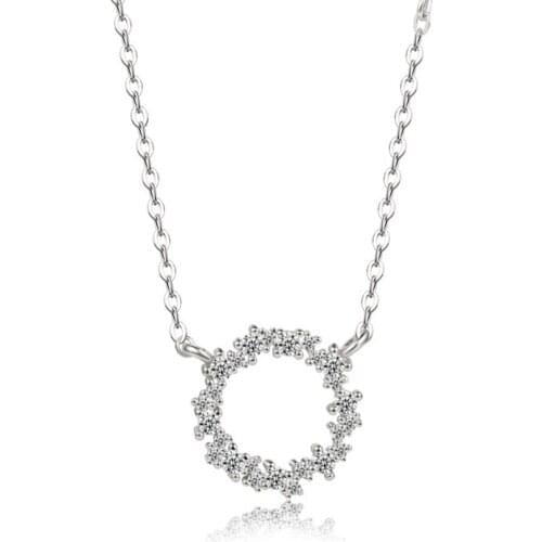 Band Necklace Round Zircon ,Brand New Thomas Style Glam Fashion Good Jewelry For Women 2020 Ts Gift In 925 Sterling Silver