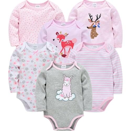 Infant Baby Girls Pyjama Autumn 100%Cotton Newborn Baby Boys Girls Clothes 3 6PCS Baby Pajamas Unisex Kids Clothing Sets