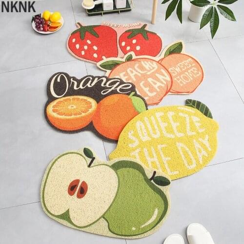 Printed Fruit Lemon Welcome Doormat Entrance Hallway Non-Slip Floor Rugs Front Door Mat Outdoor Rugs Carpet Bathroom Kitchen