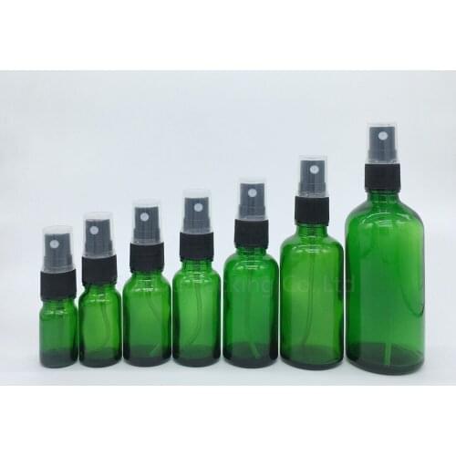 Green Glass Empty Perfume Spray Bottle 5ml 10ml 15ml 20ml 30ml 50ml 100ml Fine Mist Atomizer Refillable Bottles Vial
