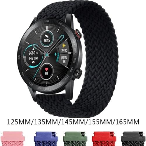 22MM Braided Solo Loop Straps For Huawei Watch GT 2 Pro/GT2 46MM 2E Smart Watchband Nylon Elastic Bands For Honor Magic 2/GS Pro