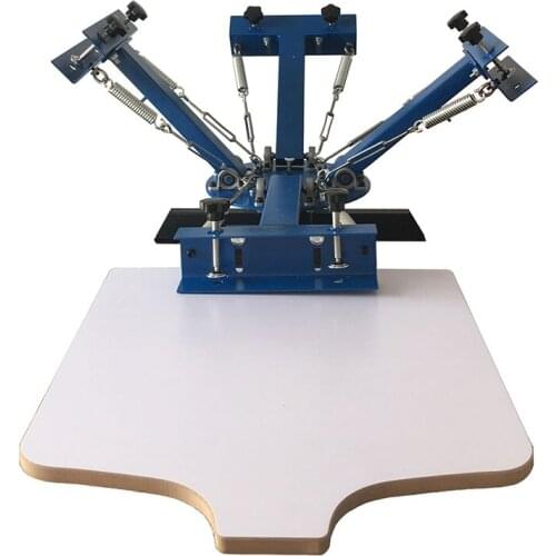 4 color 1 station Manual t shirt silk screen printing machine for sale
