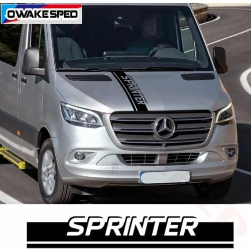 Sport Styling Car Hood Sticker For-Mercedes Benz Sprinter Auto Engine Cover Bonnet Stripe Decor Vinyl Decal Exterior Accessories