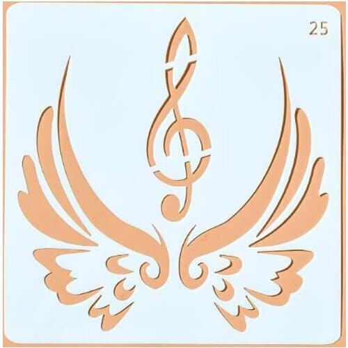 Stencils Bullet Journal Painting Templates Music Wings For Diy Scrapbooking Stamp Album Decor Embossing Office School Supplies