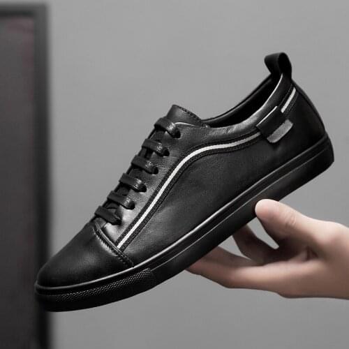Sneakers Men designer shoes Genuine Leather Dress Shoes Lace Up Flats Male Casual Shoe Footwear Loafers Big Size 37-47