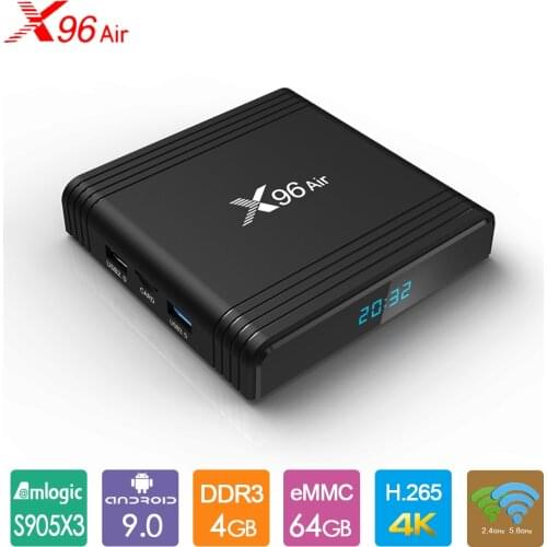 New X96 Air Android 9.0 TV BOX Amlogic S905X3 Quad Core 4GB 64GB 32GB 8K 24fps X96Air Media Player Set Top Box PK X96 Mini Max