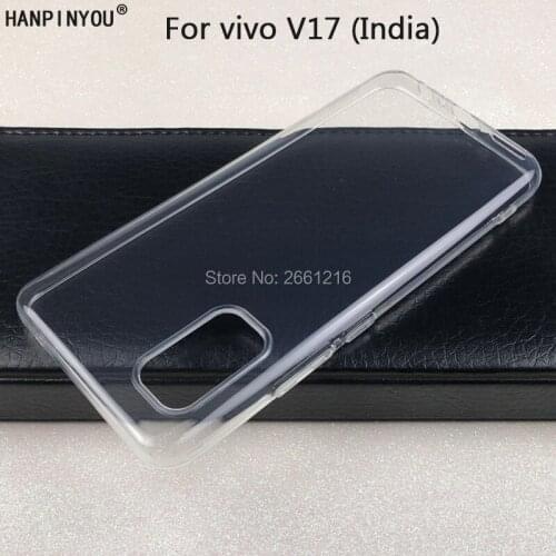 For vivo V17 (India) 6.44" Ultra Thin Soft TPU Silicon Gel Transparent Camera Protect Case Back Cover