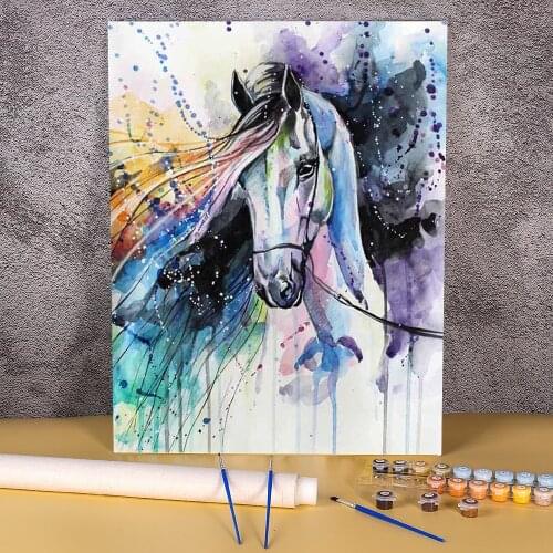 Horse Animal Coloring By Numbers Painting Kit Oil Paints 40*50 Boards By Numbers Home Decor For Kids Art