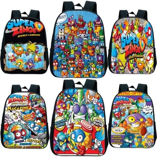 Funny Super Zings Kindergarten Backpack Toddler Cartoon Game Superzings School Bag Kids Waterproof Bookbag Mini Backpack Mochila