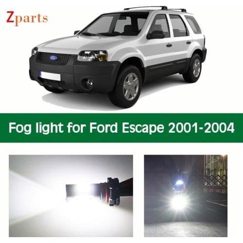 1 Pair Car LED Fog Light For Ford Escape 2001 2002 2003 2004 Foglamp Bulb White Daytime Running Lights 12V 6000K Accessories