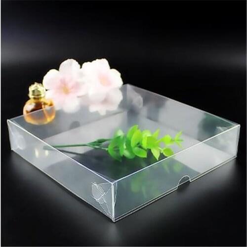 Square Transparent PVC Box Packing Wedding Christmas Favor Chocolate Candy Heaven and Earth Cover Plastic Box/Case Clear
