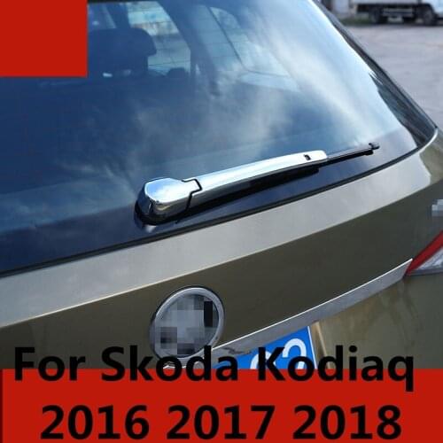 ABS Chrome Plated Rear Wiper Cover car-styling car Window Wiper Decoration Sequins Auto Accessories For Skoda kodiaq 2016-2018
