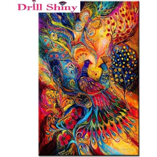 Drill Shiny Peacock Diamond Painting 3D Diamond Embroidery Full Square Cross Stitch Rhinestone Mosaic Painting Home Decor Gift