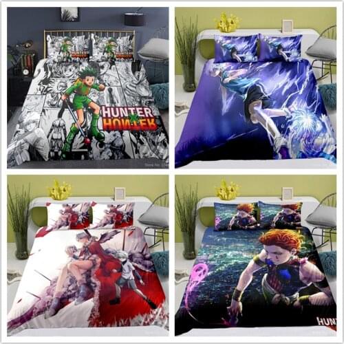Anime HUNTER Hunter 3D Printed Duvet Cover Set Twin Full Queen King Size Bedding Set Quilt Cover Set for Boy Girls Bedroom Decor