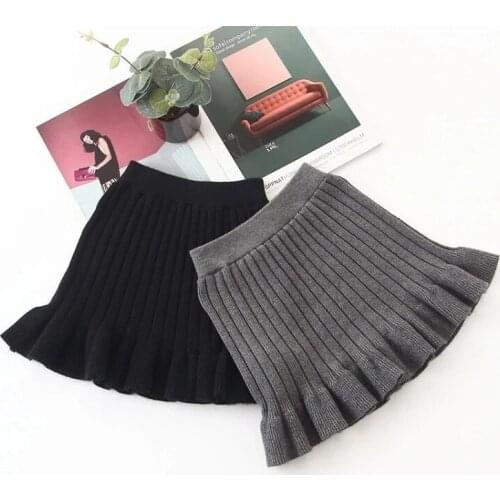 Kids High Waist Skirts Childrens Slim Mermaid Skirt Sweet Girls Dance Skirts Spring Winter Student Warm Skirts Girls Clothing