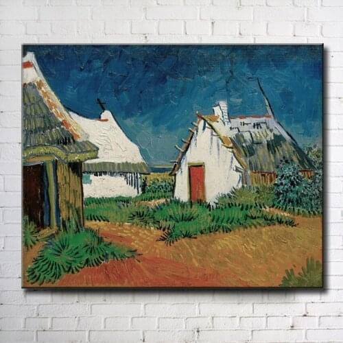 Impression Van farmer white house scenery canvas printings oil painting printed on canvas wall art decoration pictures no frame