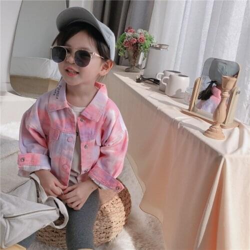 2 3 4 5 6 7 Y Girls Jacket Coats Toddler Girls Korean Camouflage Denim Jacket Autumn New Arrival Kids Clothes Jackets for Girls
